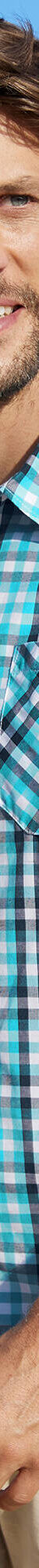 Chemise à carreaux manches courtes polycoton (bleu)  Chemise à carreaux manches courtes polycoton (bleu)
